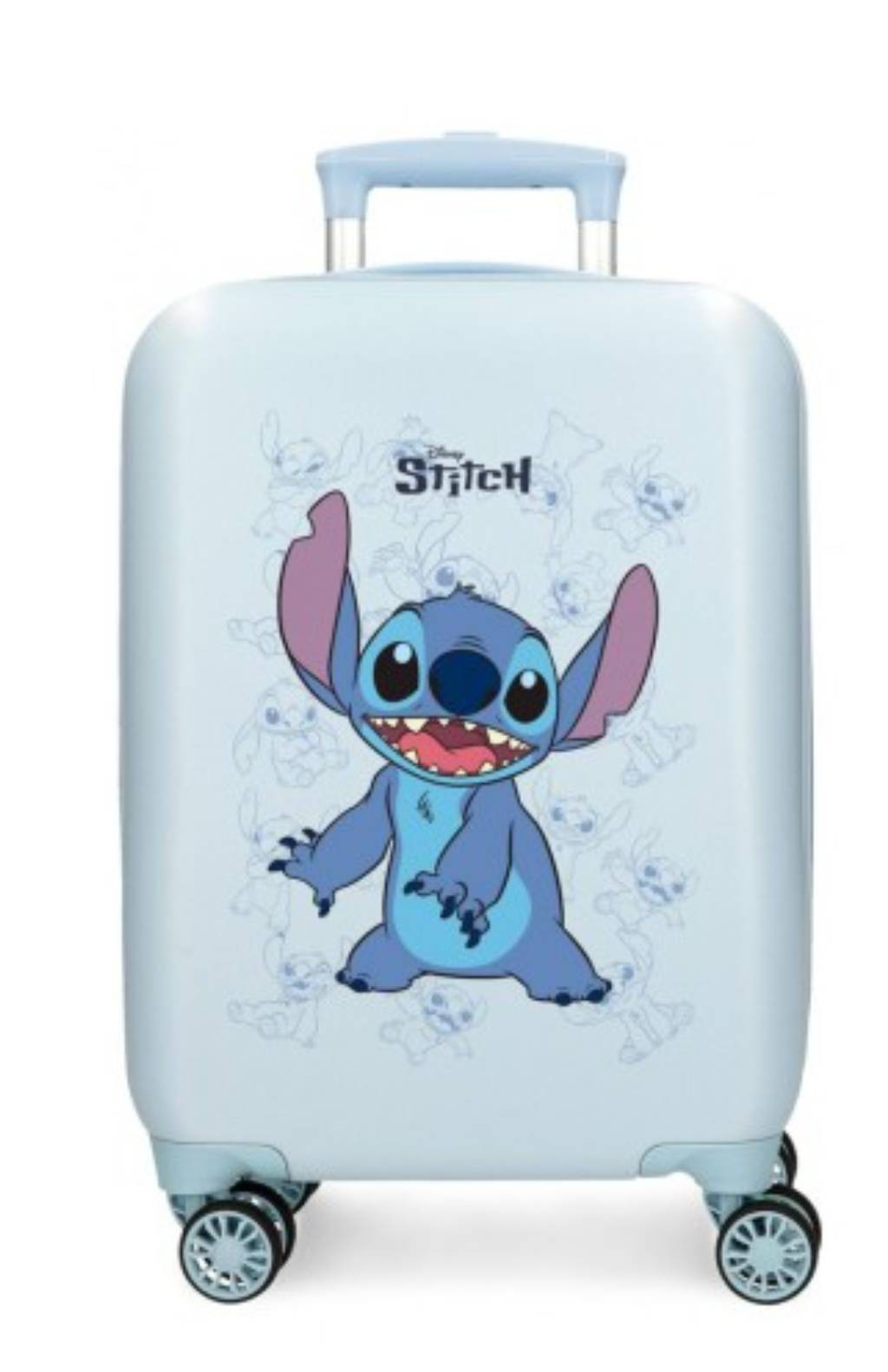 Cabinekoffer onbuigzaam Disney Happy Stitch Celeste 50 cm
