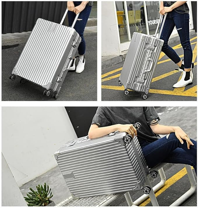 GREENWICH 100% aluminum suitcase Praga Big 77CM