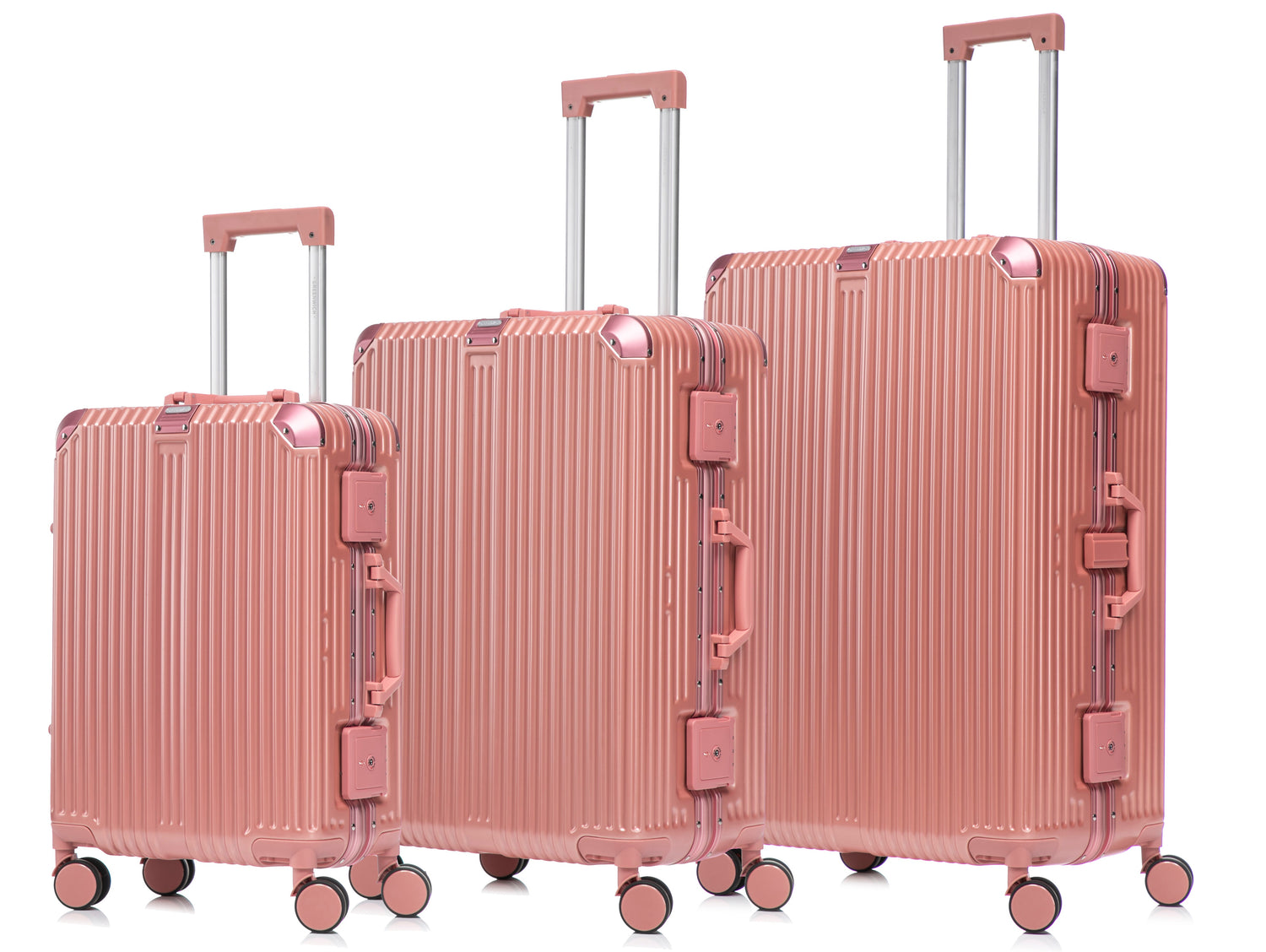 GREENWICH Set of ALUMINUM Suitcases FRAME 55cm/69cm/78cm DOHA