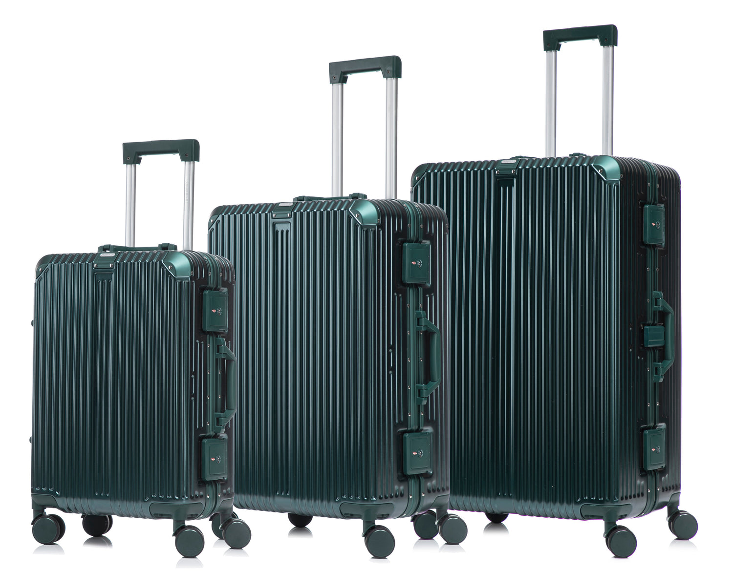 GREENWICH Set of ALUMINUM Suitcases FRAME 55cm/69cm/78cm DOHA