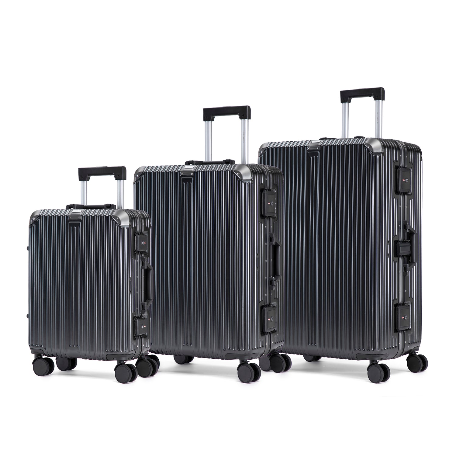 GREENWICH Set of ALUMINUM Suitcases FRAME 58cm/69cm/78cm DOHA