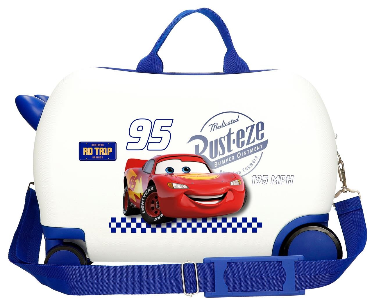 2021042 Maleta INF.ABS 4R.(2 MULTI.) 45CM. CARS TRIP White