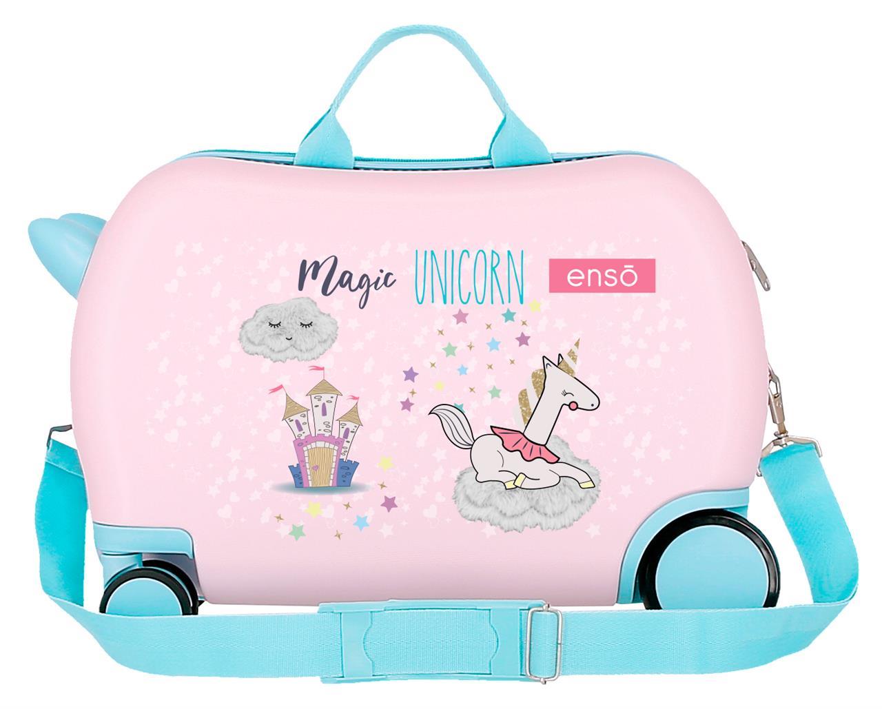 9361022 VALISE INFÉRIEUREABS 4R.(2 MULTI.) 45CM. ENSO LICORNE MAGIQUE