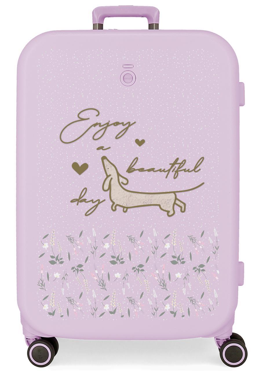 9519223 TROLLEY ABS 70 cm. 4r. ENSO BEAUTIFUL DAY LILA