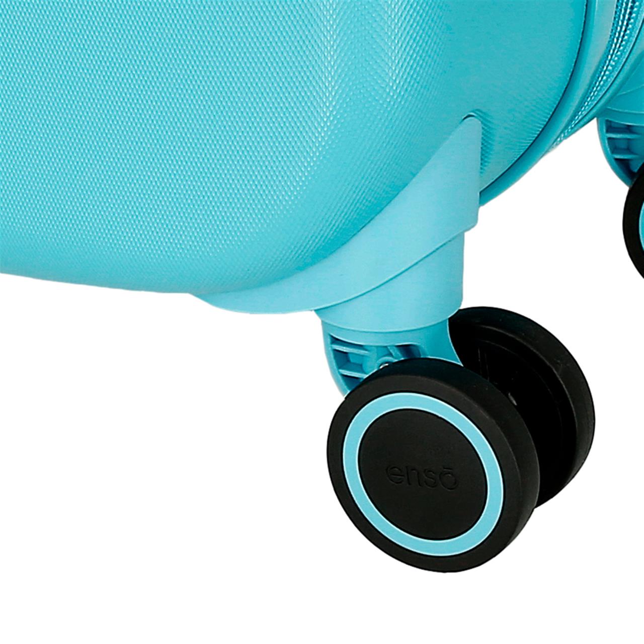 9629127 TROLLEY ABS 55CM. 4R. ENSO ANNIE AZUL TURQUESA