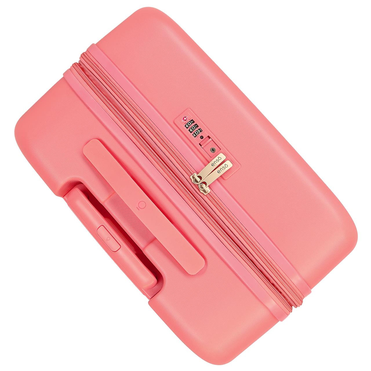 9939521 SET/2 TROLLEY ABS 55-70CM.4R. ENSO ZONE FILLE CORAIL