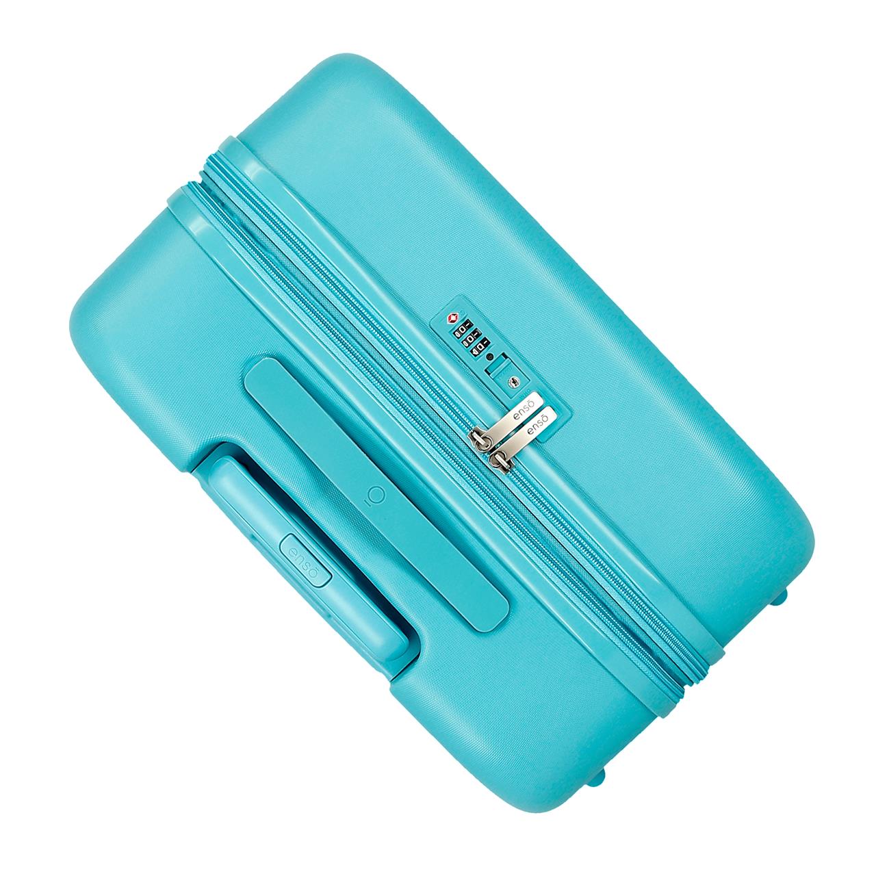 9949221 TROLLEY ABS 70CM.4R. LICORNE PARADISE BLEU TURQUOISE