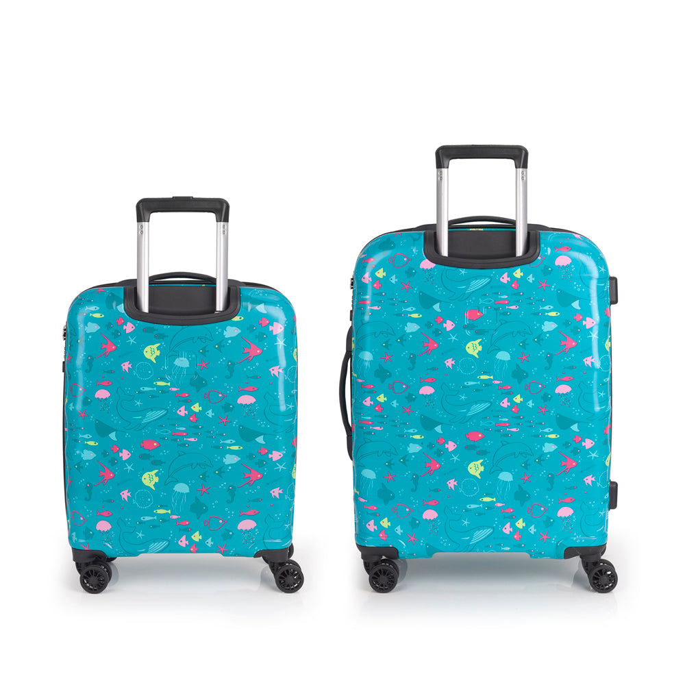 GABOL LOT DE 2 VALISES CABINE ET MEDIUM ACQUA