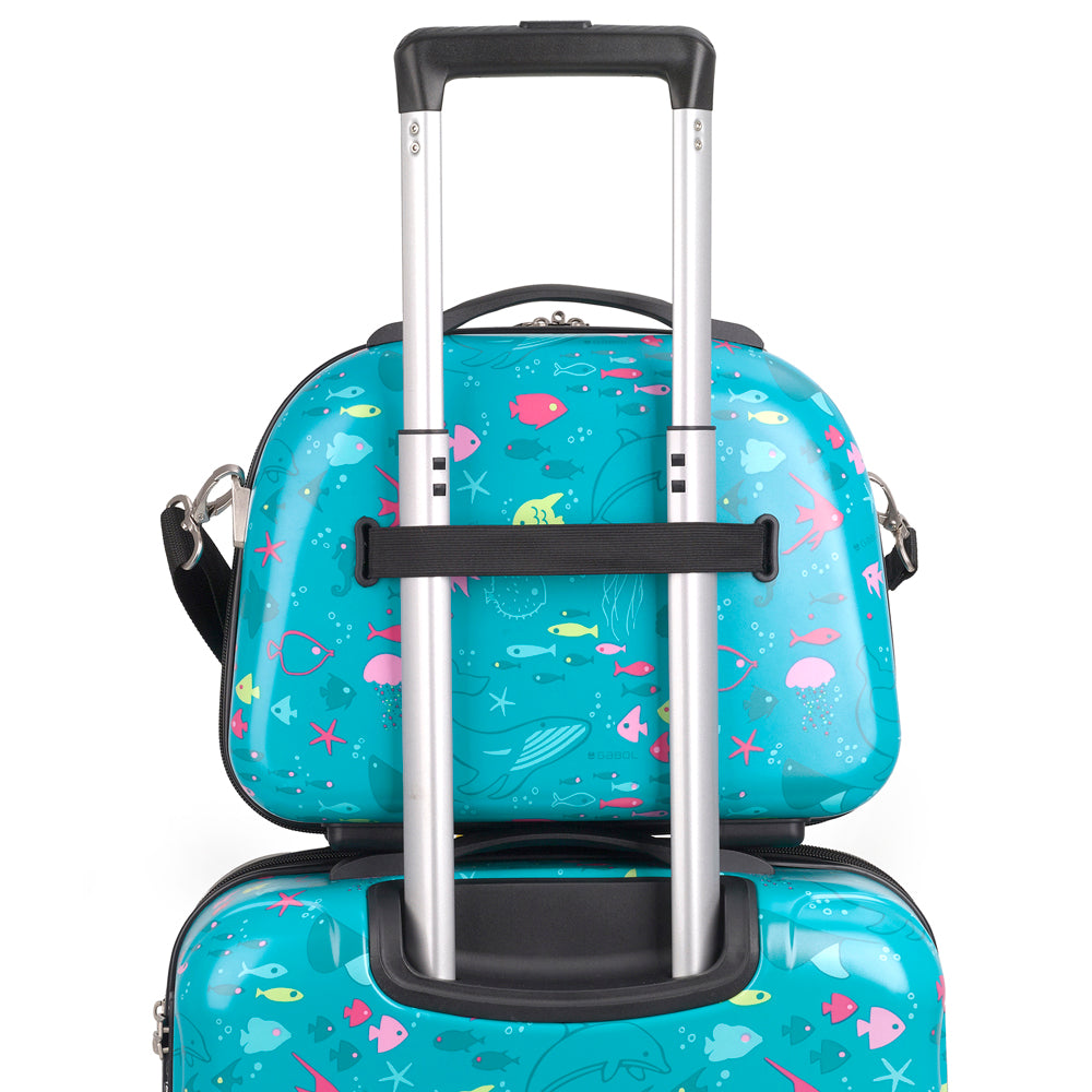 GABOL CABIN AND MEDIUM SUITCASE SET AND NECESER ACQUA