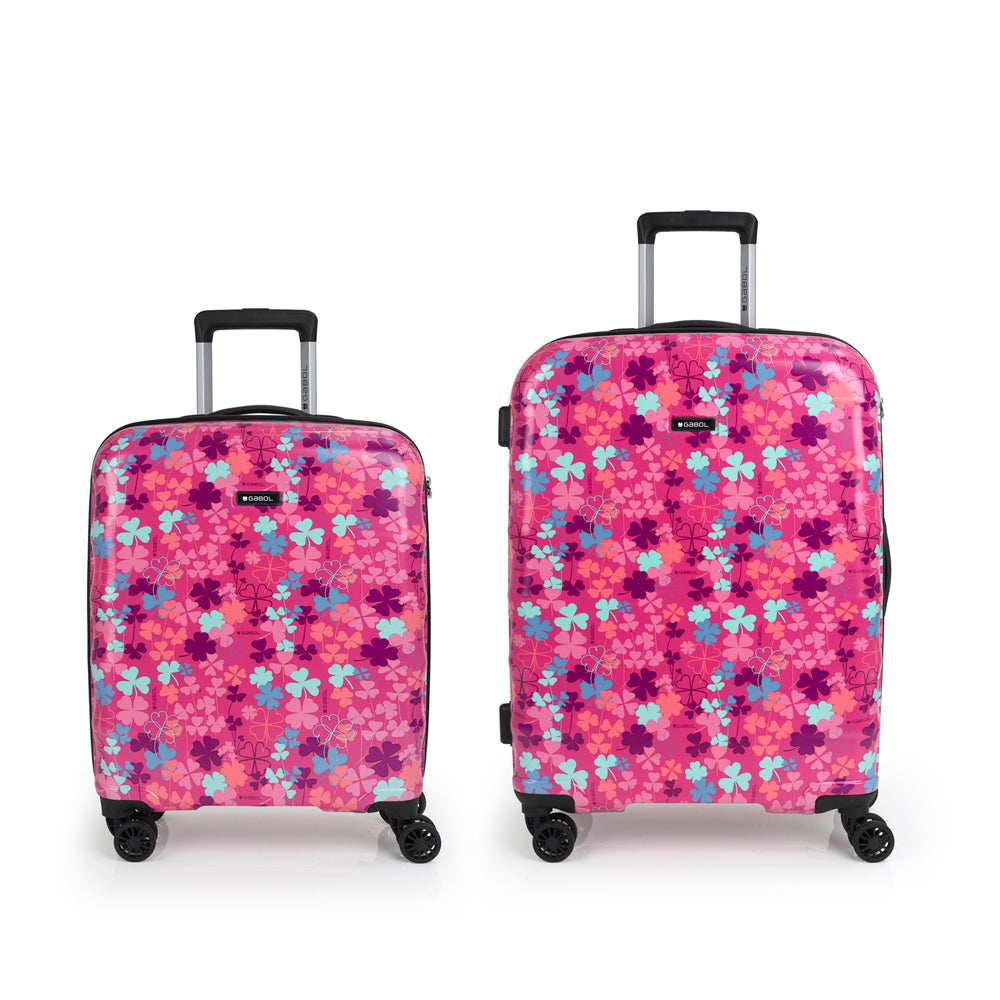 GABOL SET OF 2 CLOVER CABIN AND MEDIUM SUITCASES