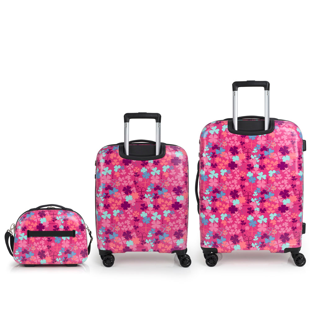 GABOL CABIN AND MEDIUM SUITCASE SET AND NECESER CLOVER