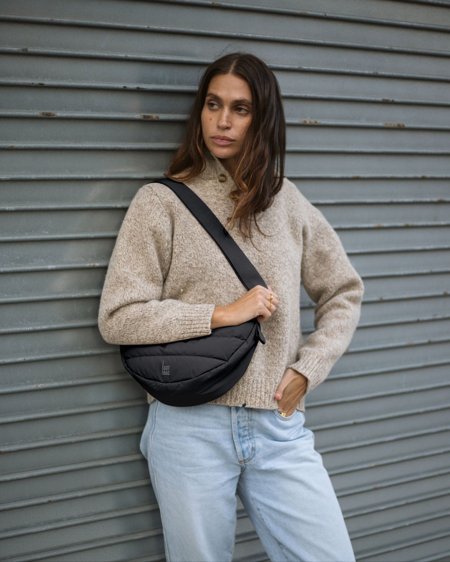 Ich habe Sack Puffer Mondtasche klein