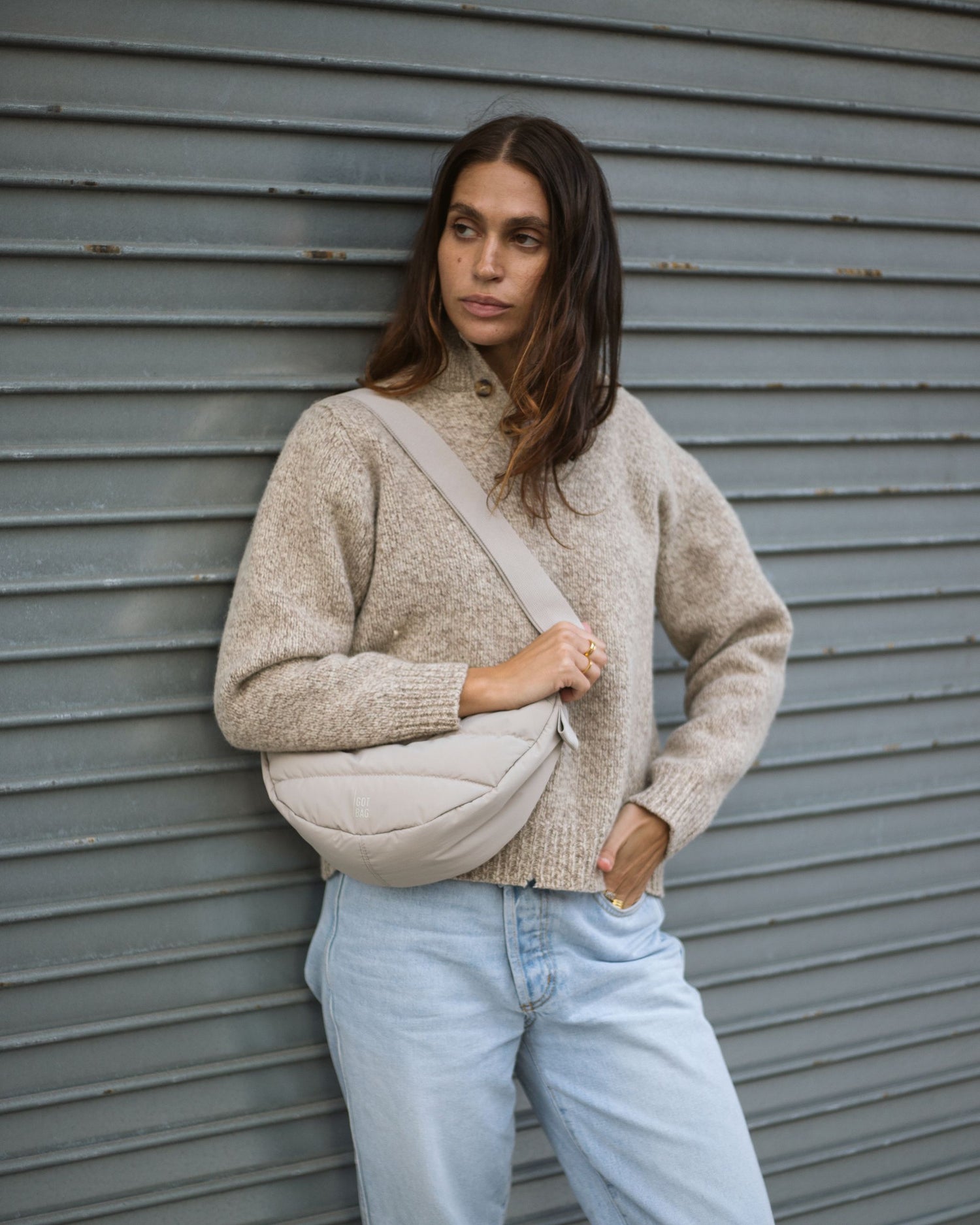 Ich habe Sack Puffer Mondtasche klein