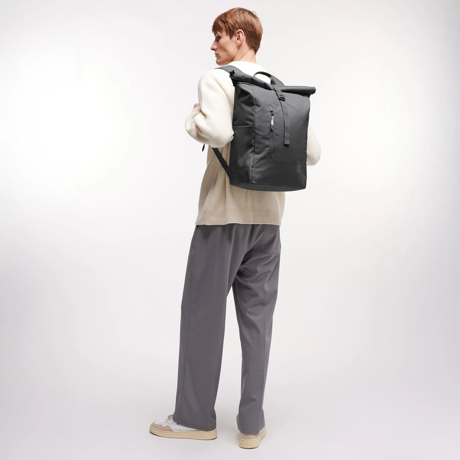 Tenho mochila de bolsa ROLLTOP Monocromático fácil