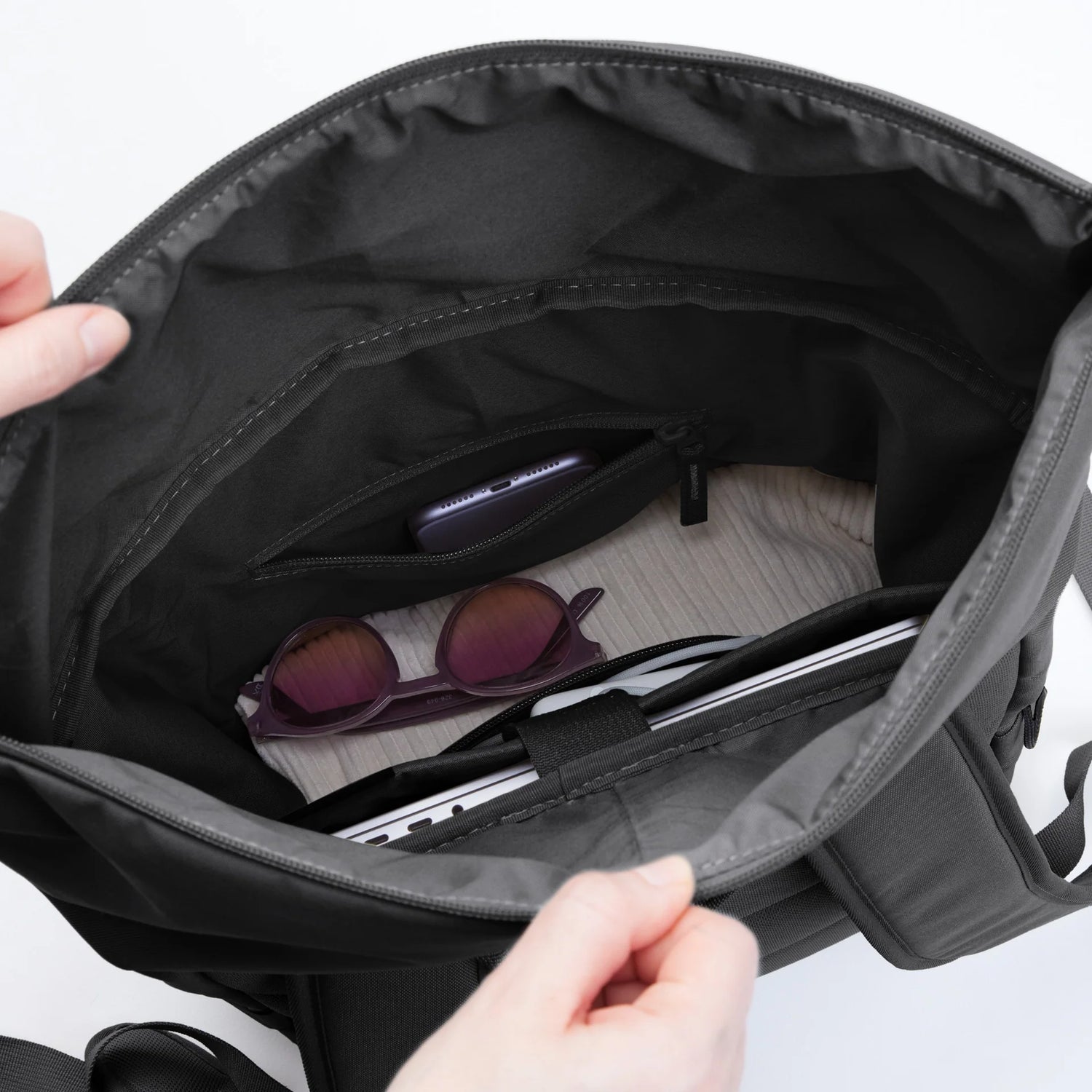Tenho mochila de bolsa ROLLTOP Monocromático fácil