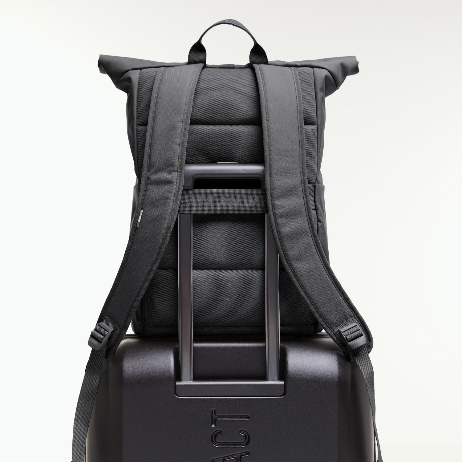 Tenho mochila de bolsa ROLLTOP Monocromático fácil
