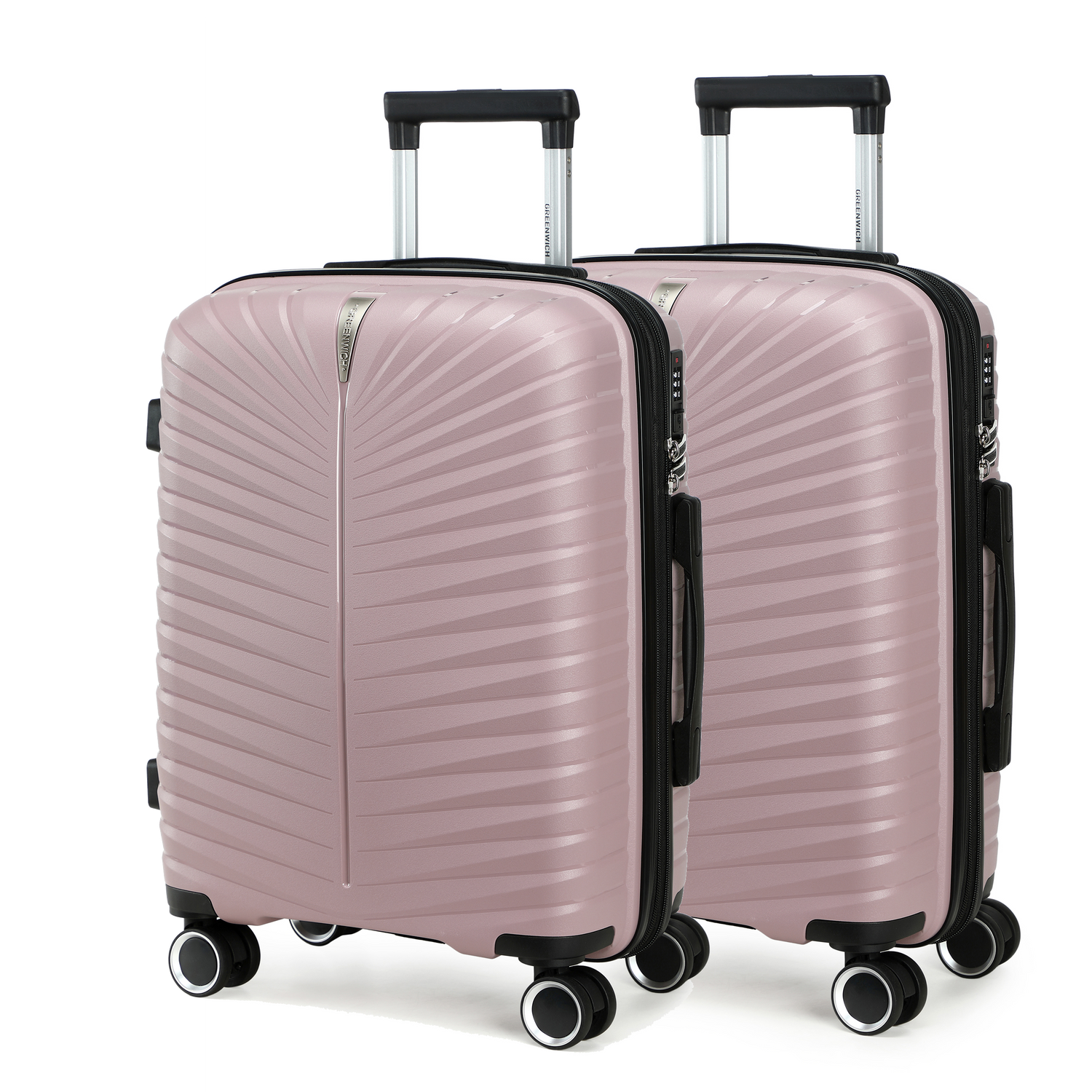 GREENWICH Pack 2 maletas de cabina 55cm expandible BALI Rosa