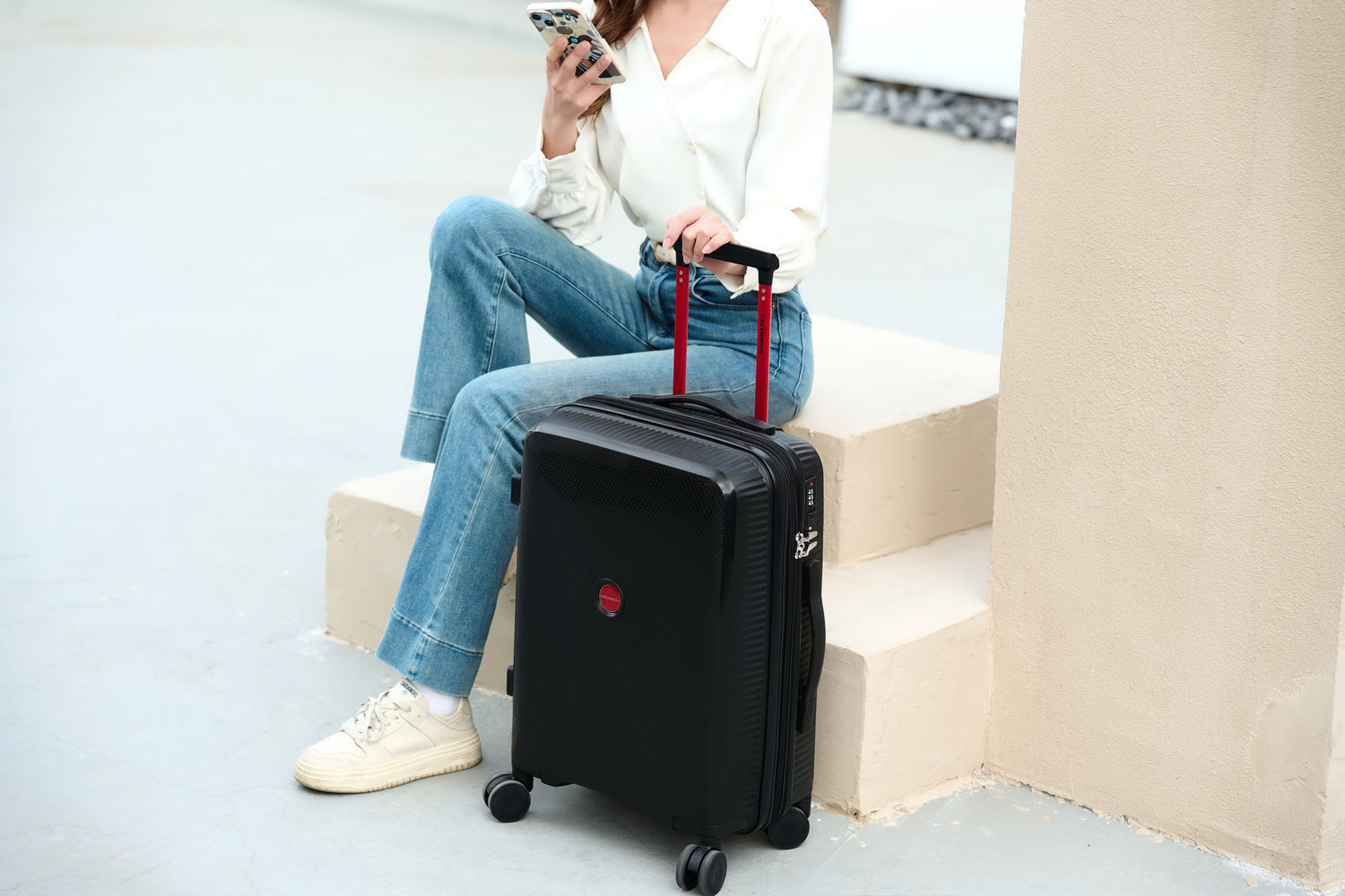 GREENWICH Gemiddelde koffer met EXTENSIBLE ARUBA 66CM