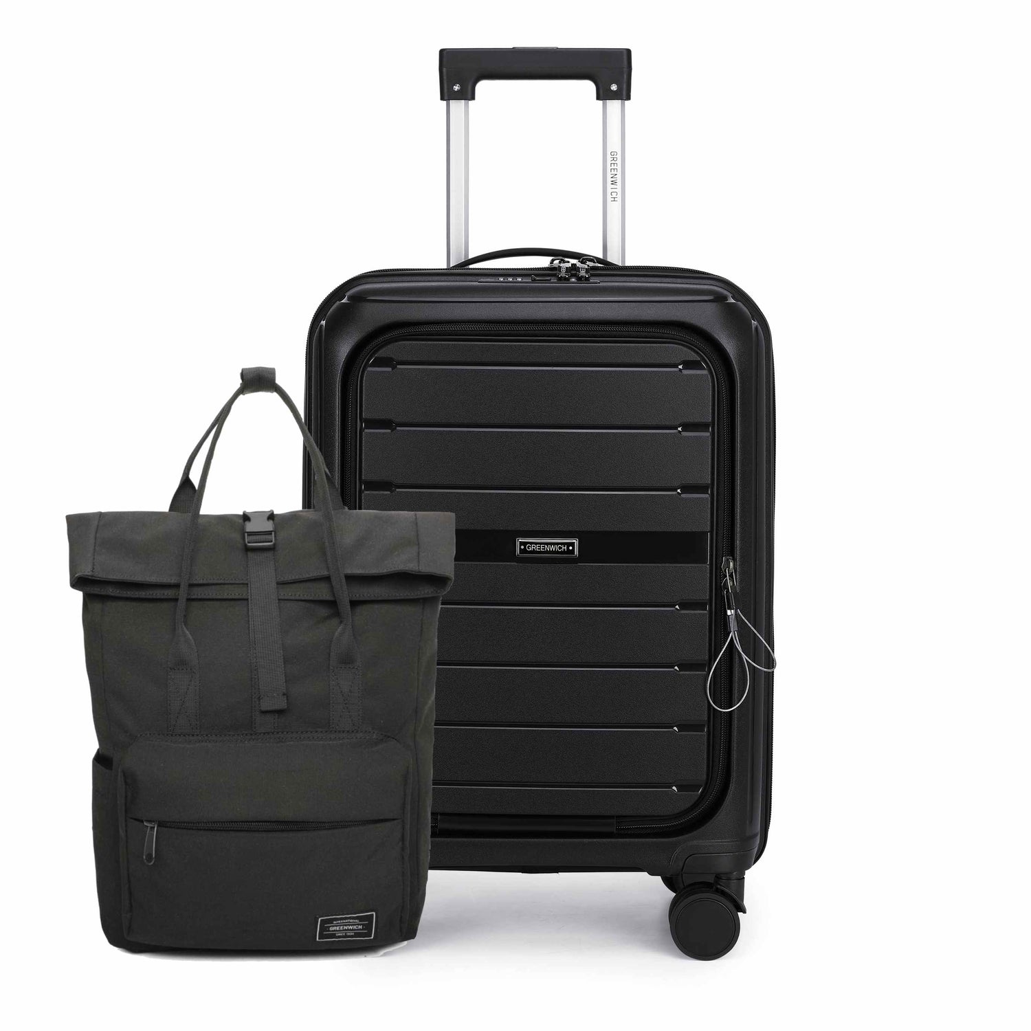 Pack Cabinekoffer Met Stocolm Pocket + Backpack GREENWICH