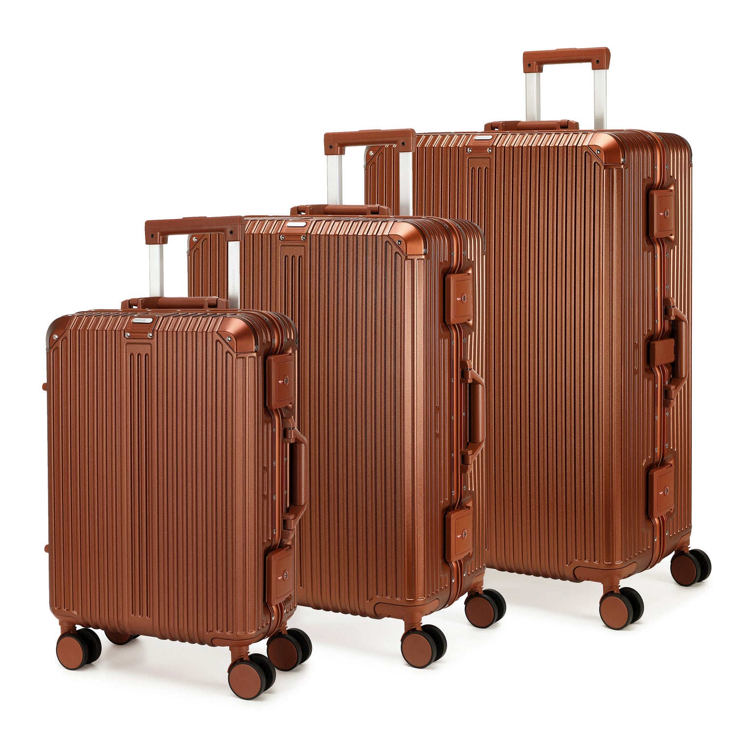 GREENWICH Set di Valigie IN ALLUMINIO FRAME 55cm/69cm/78 cm DOHA