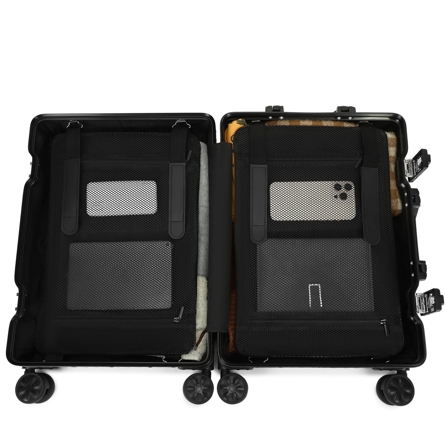 GREENWICH Maleta 100% ALUMINIO Praga Mediana 66.5cm