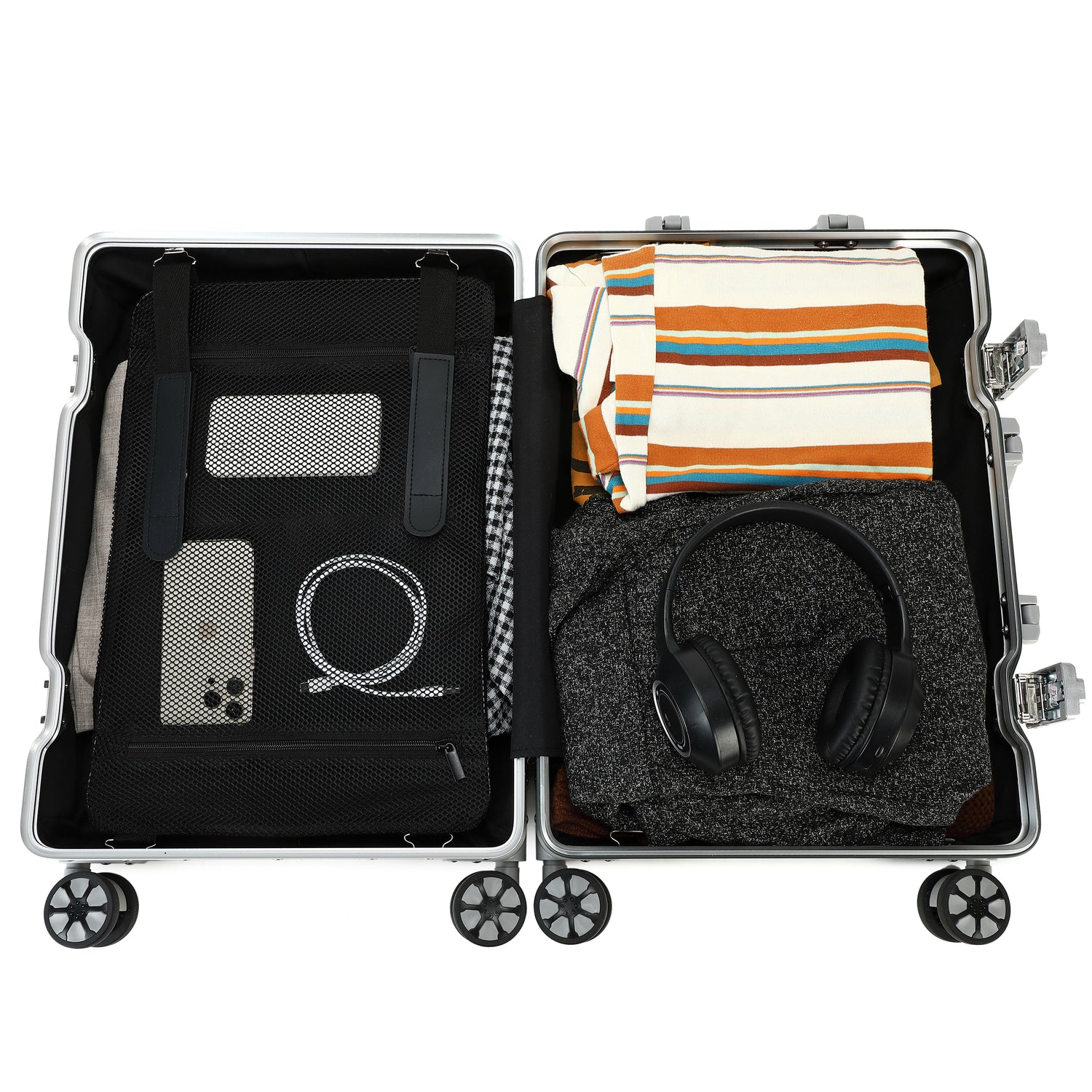 GREENWICH Maleta 100% ALUMINIO de cabina Praga 55CM