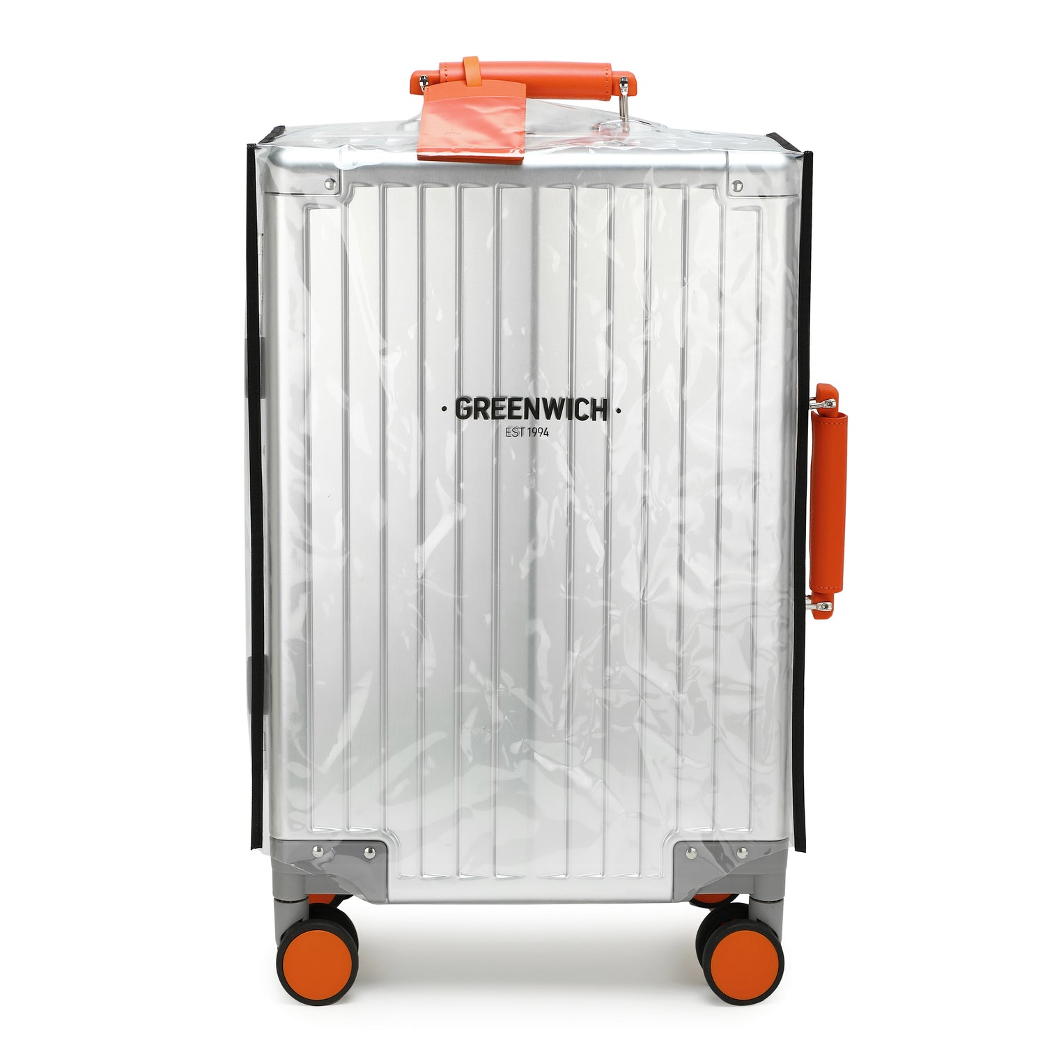 GREENWICH Valise cabine Aluminium avec poignée en cuir végétalien NEW JERSEY