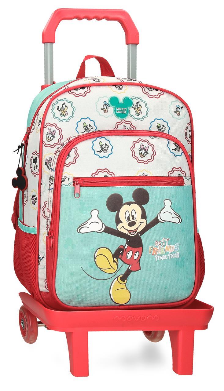 29724T1 MOCHILA ADAP. 38CM. C/CARRO. MICKEY BEST FRIENDS TO