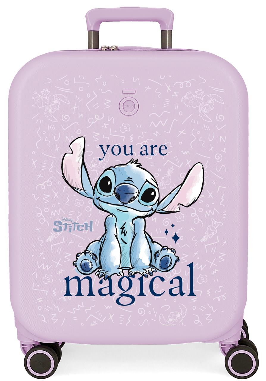3859123 TROLLEY ABS 55CM.4R.STITCH YOU ARE MAGICAL LILLA