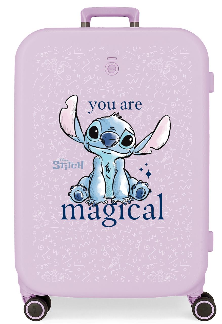 3859223 TROLLEY ABS 70cm.4r.STITCH YOU ARE MAGICAL LILAC
