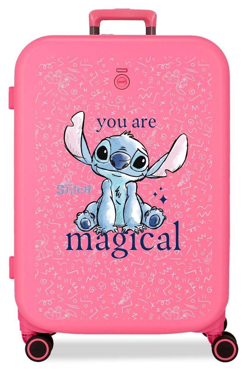 3859225 TROLLEY ABS 70cm.4r.STITCH YOU ARE MAGICAL FUCHSIA