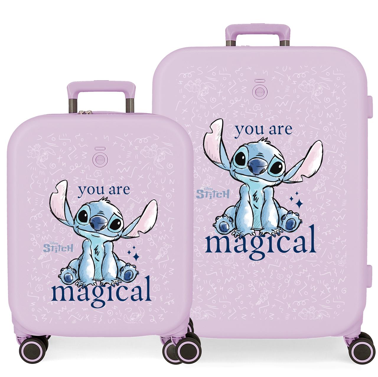 3859523 SET/2 TROLLEY ABS 55-70CM.4R.STITCH YOU ARE MAGICAL