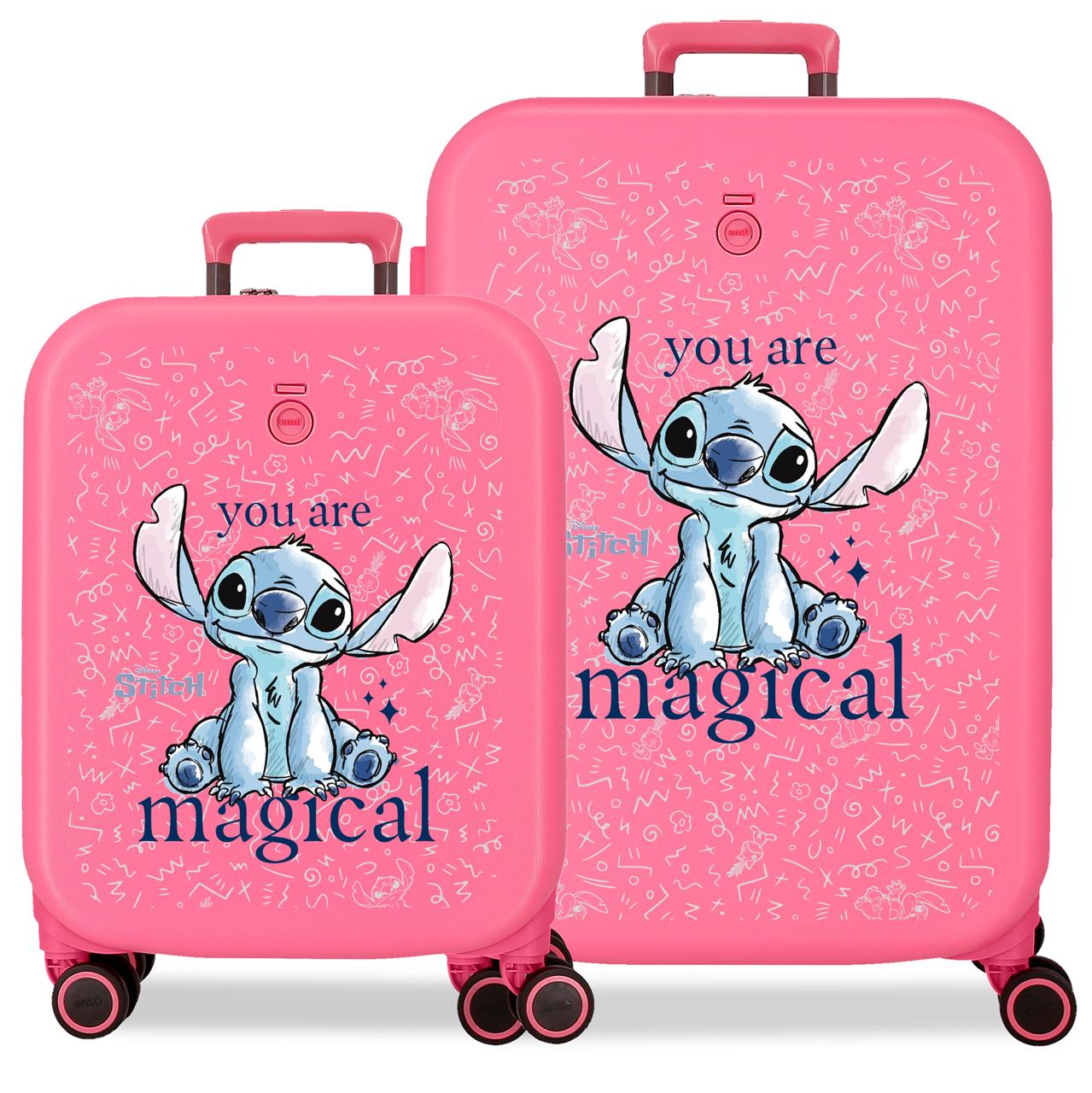 3859525 SET/2 TROLLEY ABS 55-70CM.4R.STITCH YOU ARE MAGICAL