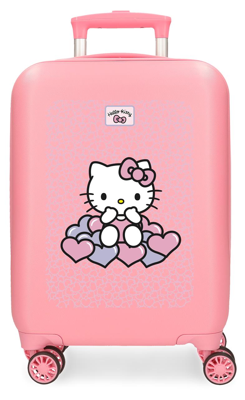 2031341 TROLLEY ABS 50CM. 4R. HELLO KITTY HEARTS & DOTS