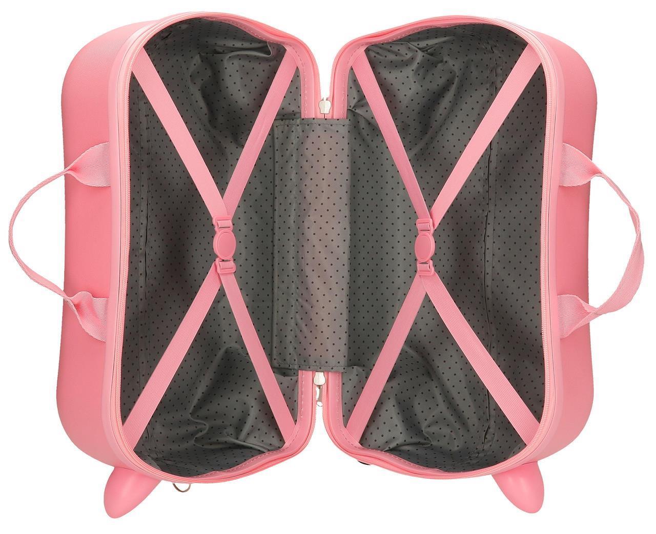 2061043 Maleta Inf.ABS 4R. (2 Multi.) 45CM. The pink mel