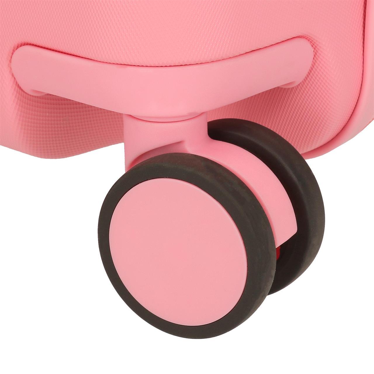 2061043 Maleta Inf.ABS 4R. (2 Multi.) 45CM. The pink mel
