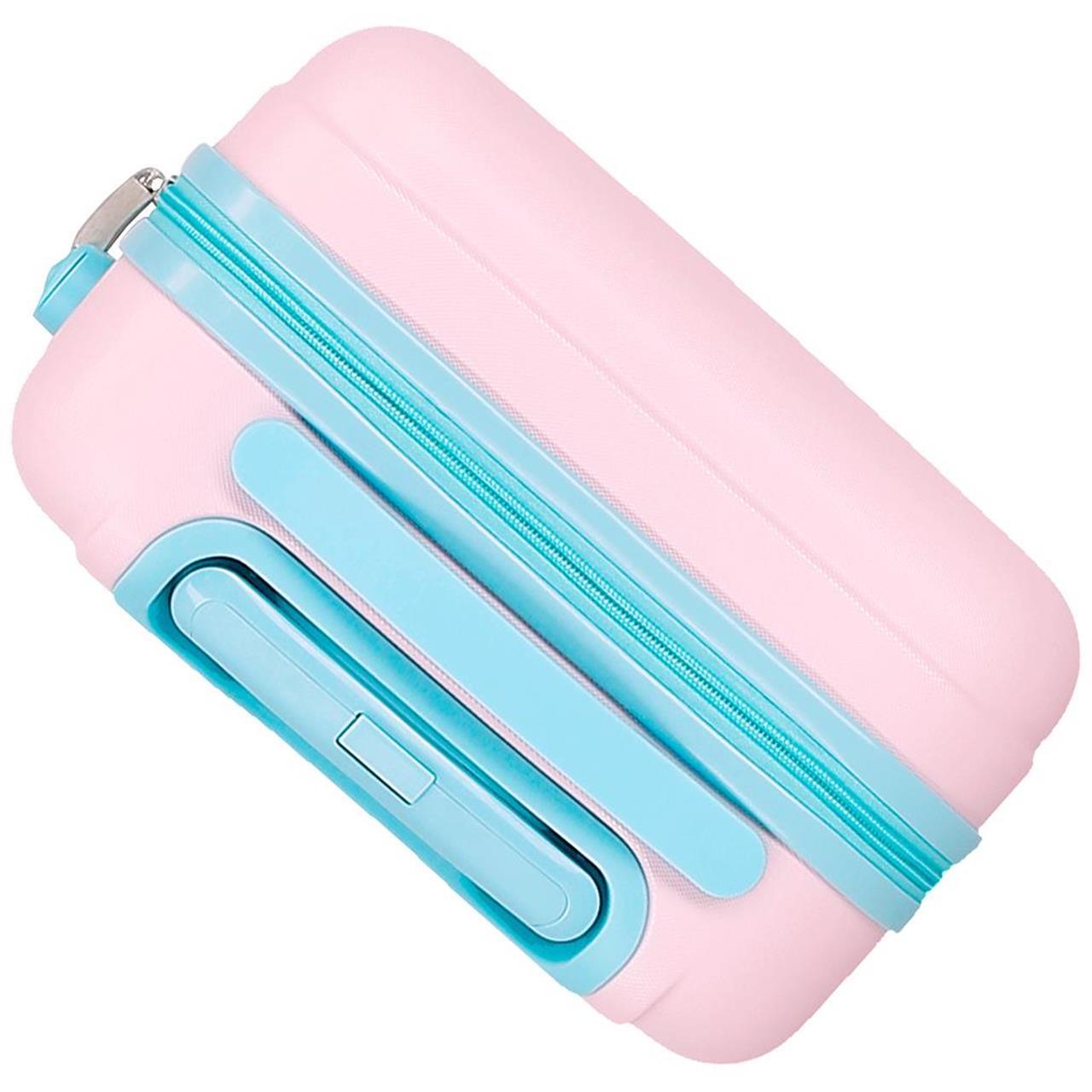 2091341 TROLLEY ABS 50 cm.4r. Stich in der Welt rosa