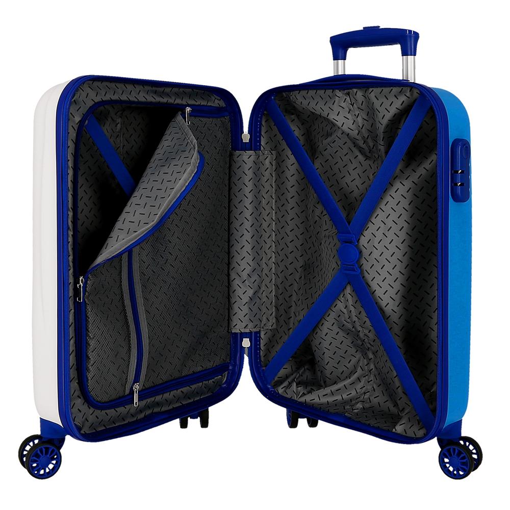 TROLLEY ABS 55CM.4R. AVENGERS BIANCO-BLU C.100