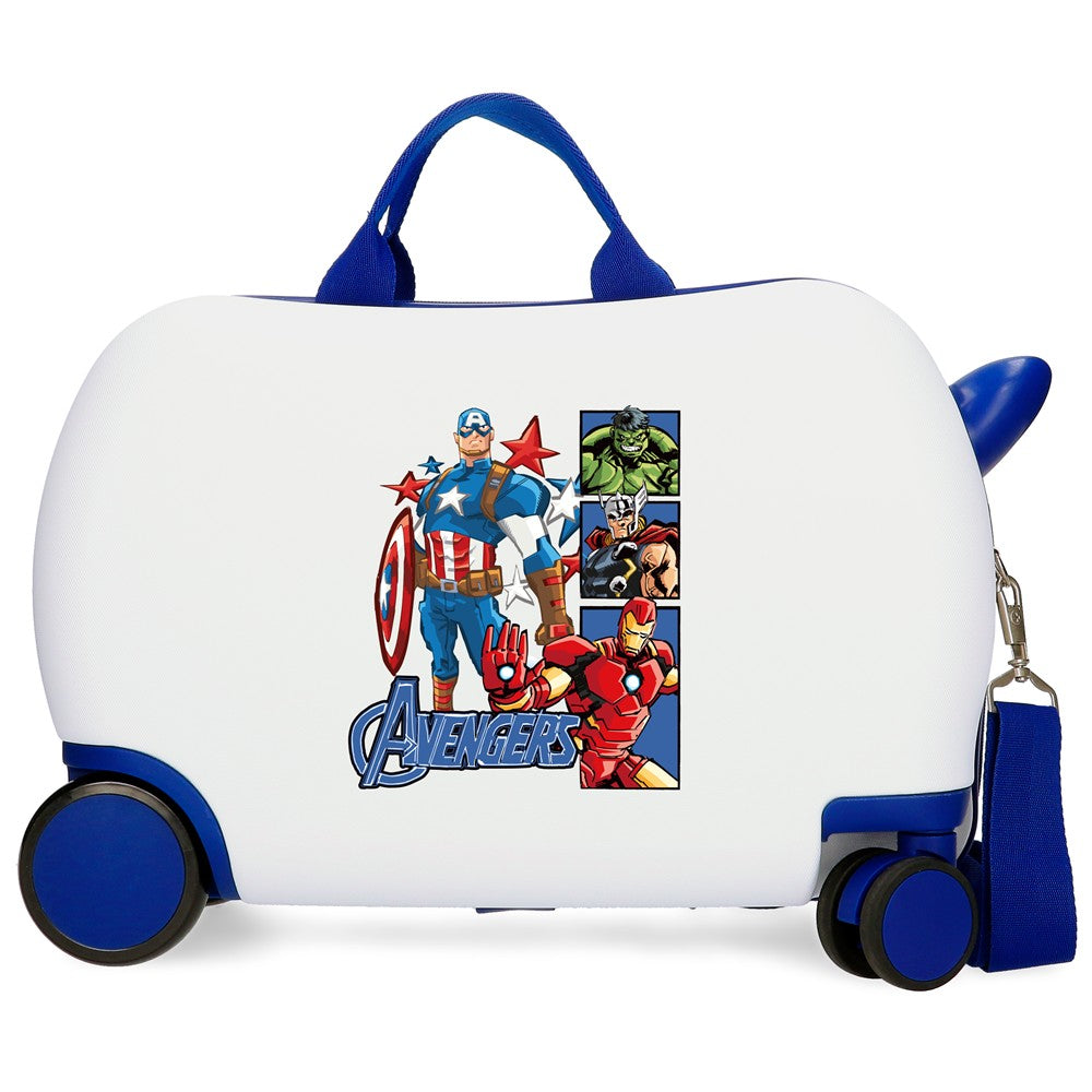 LOWER SUITCASEABS 4R.(2 MULTI.) 45CM. AVENGERS WHITE-BLUE C.10