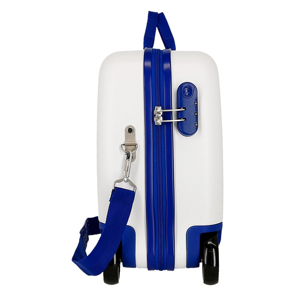 VALISE INFÉRIEUREABS 4R.(2 MULTI.) 50CM. AVENGERS BLANC-BLEU C.11