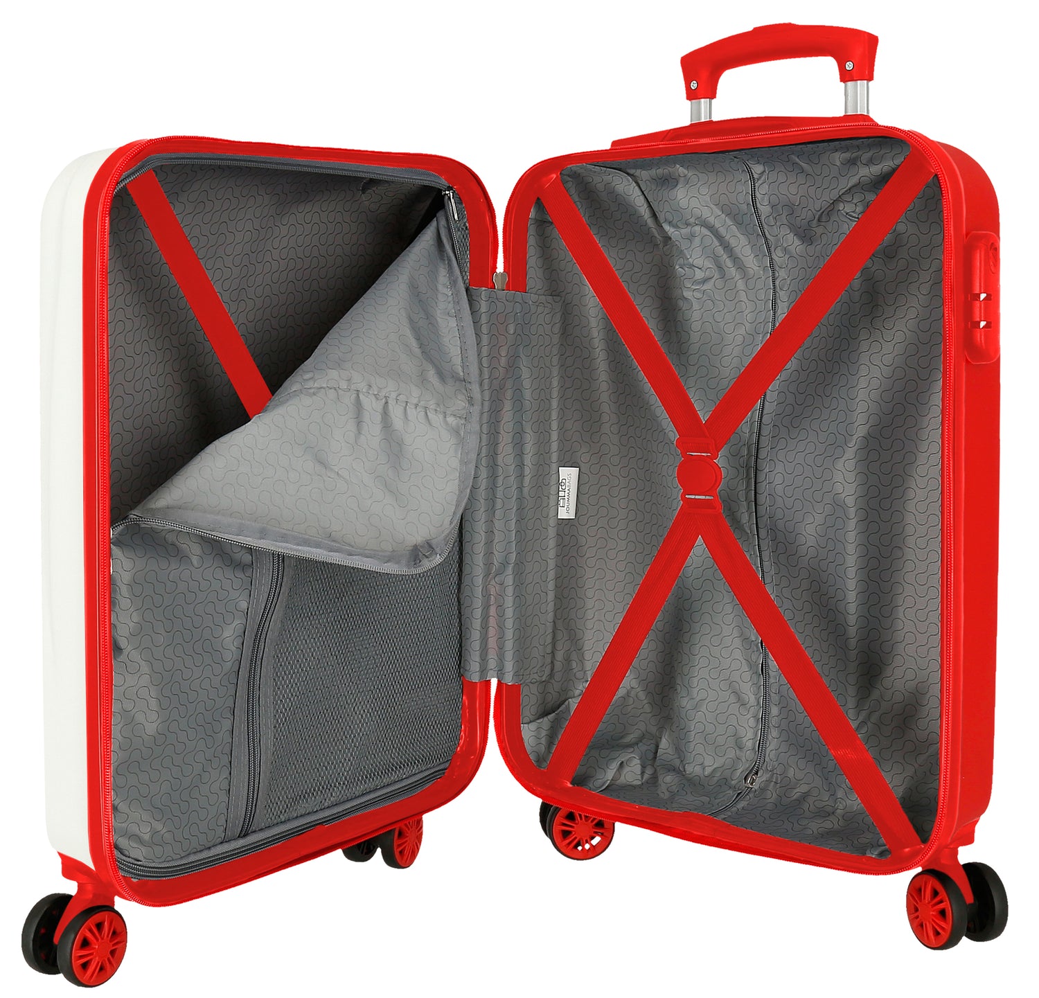 ABS VOGN 55CM.4R. MICKEY MM28 RACING HVID-RØD