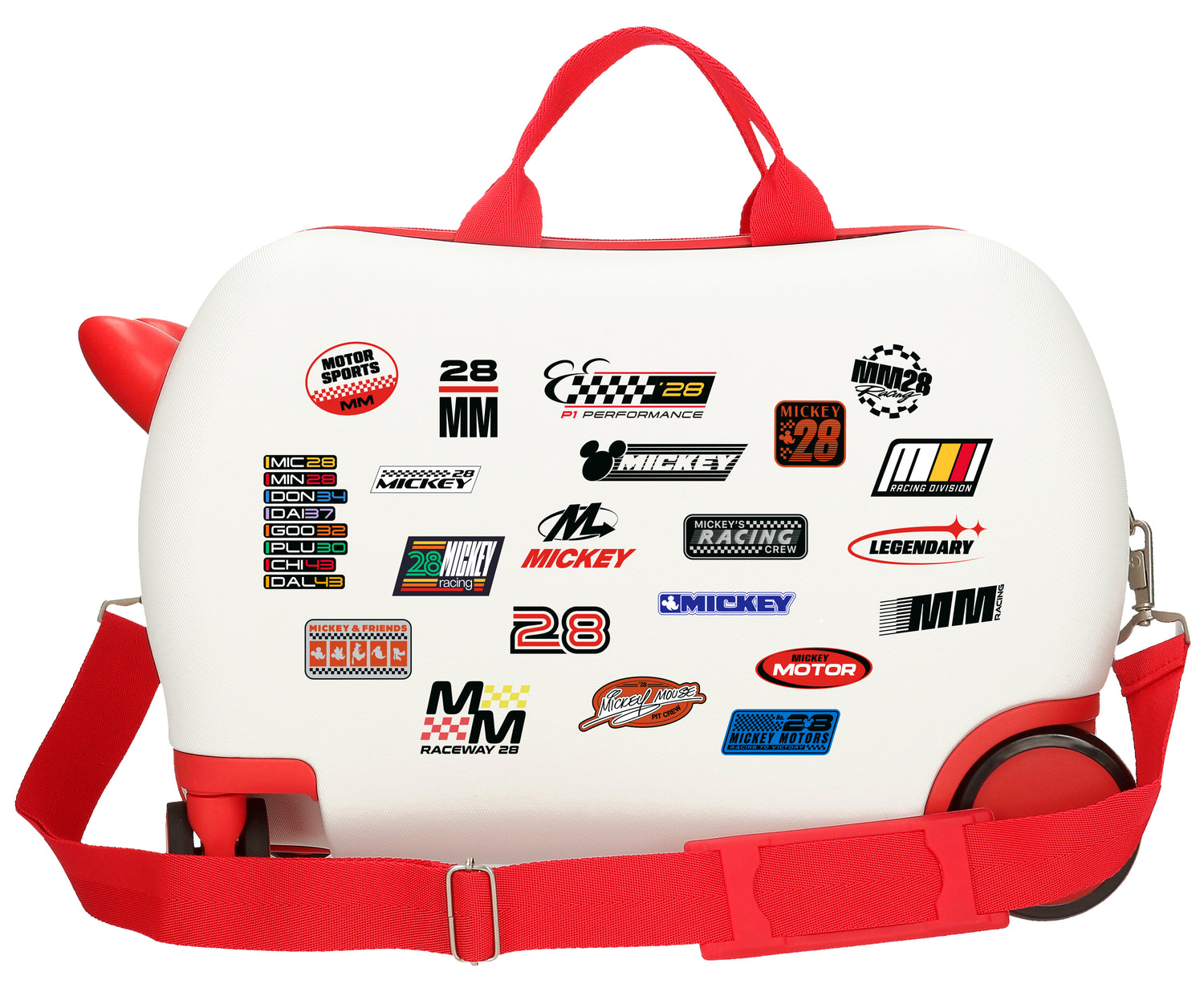 MALETA INF.ABS 4R.(2 MULTI.) 45CM. MICKEY MM28 RACING BLANC