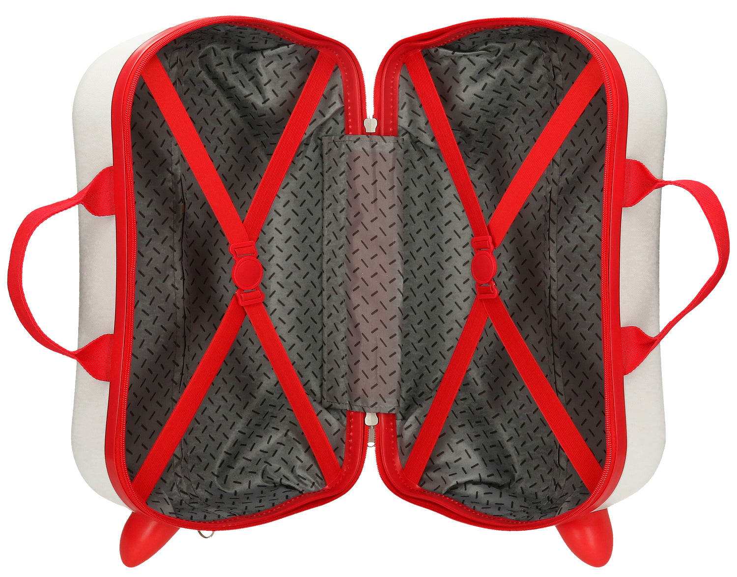 MALETA INF.ABS 4R.(2 MULTI.) 45CM. MICKEY MM28 RACING BLANC