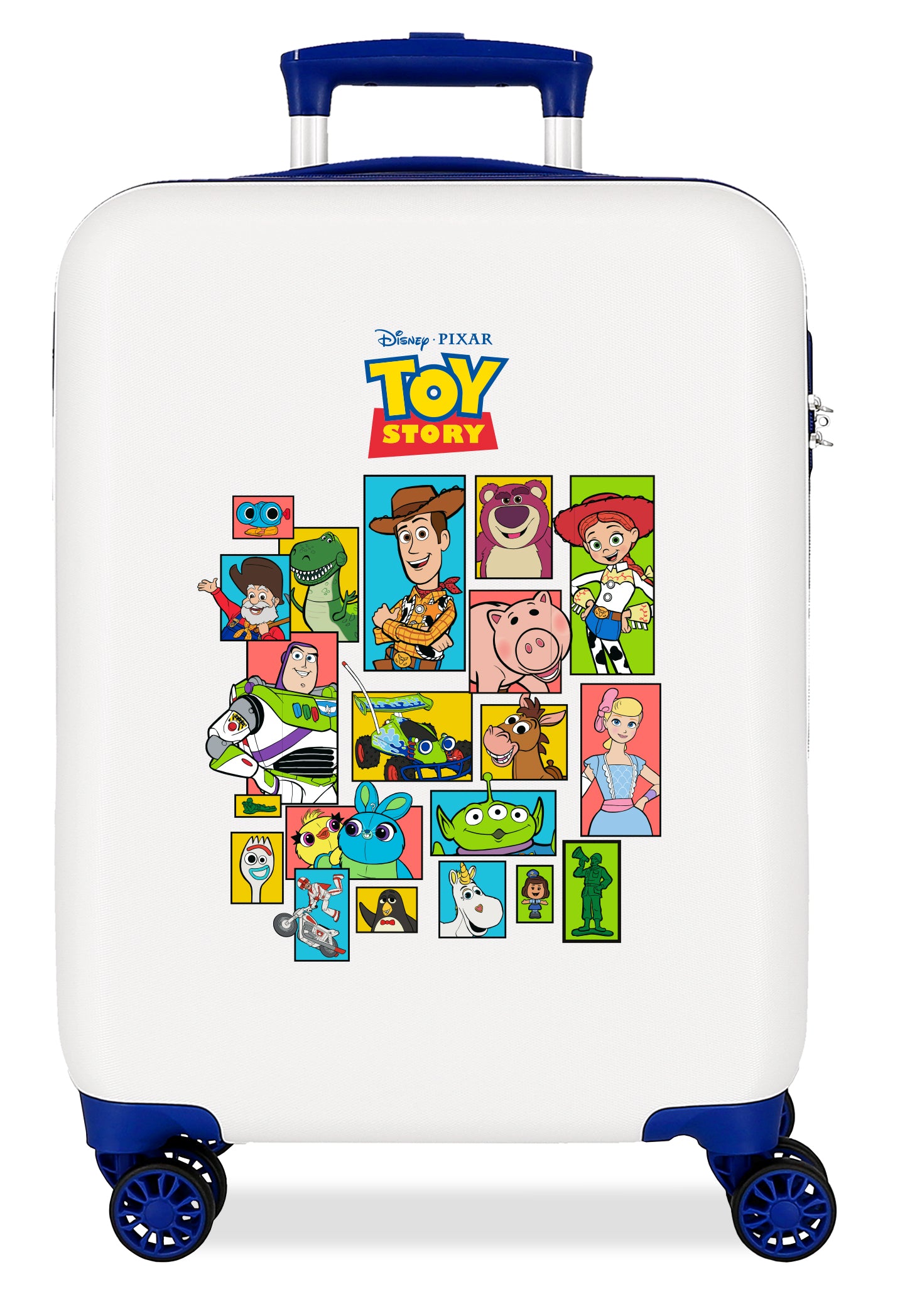 TROLLEY ABS 55CM.4R. WOODY AND FRIENDS WEISS-BLAU