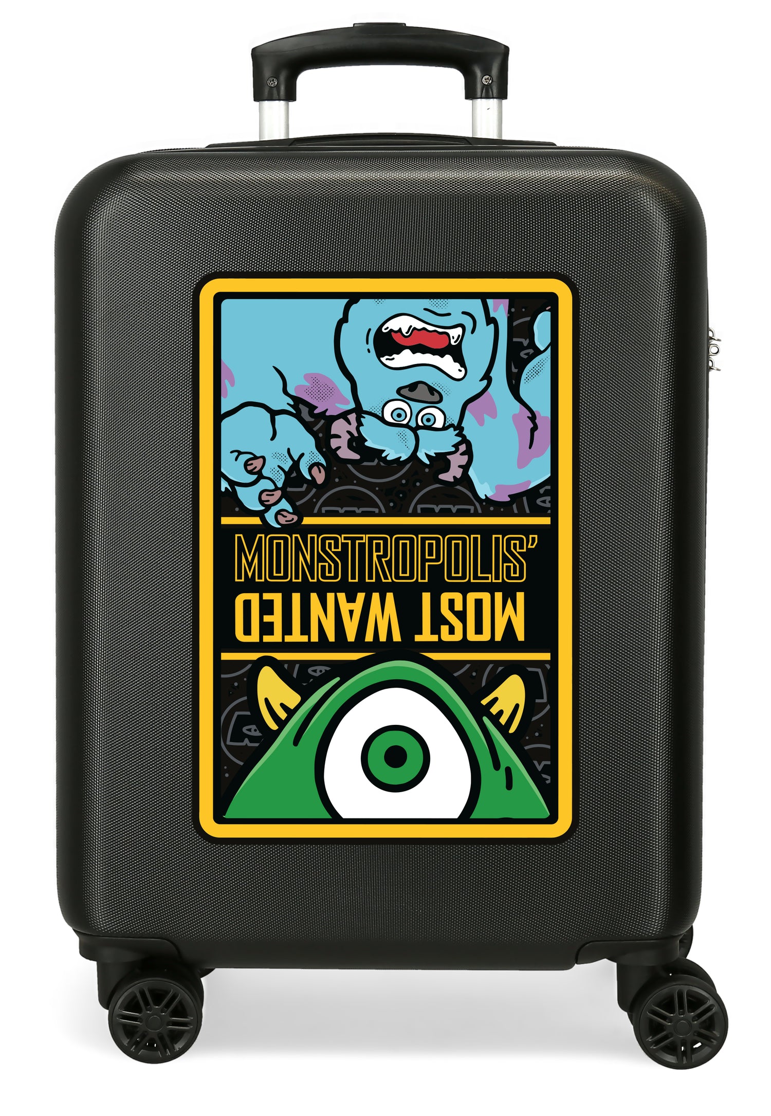 TROLLEY ABS 55CM.4R. MONSTERS MONSTROPOLIS NEGRO