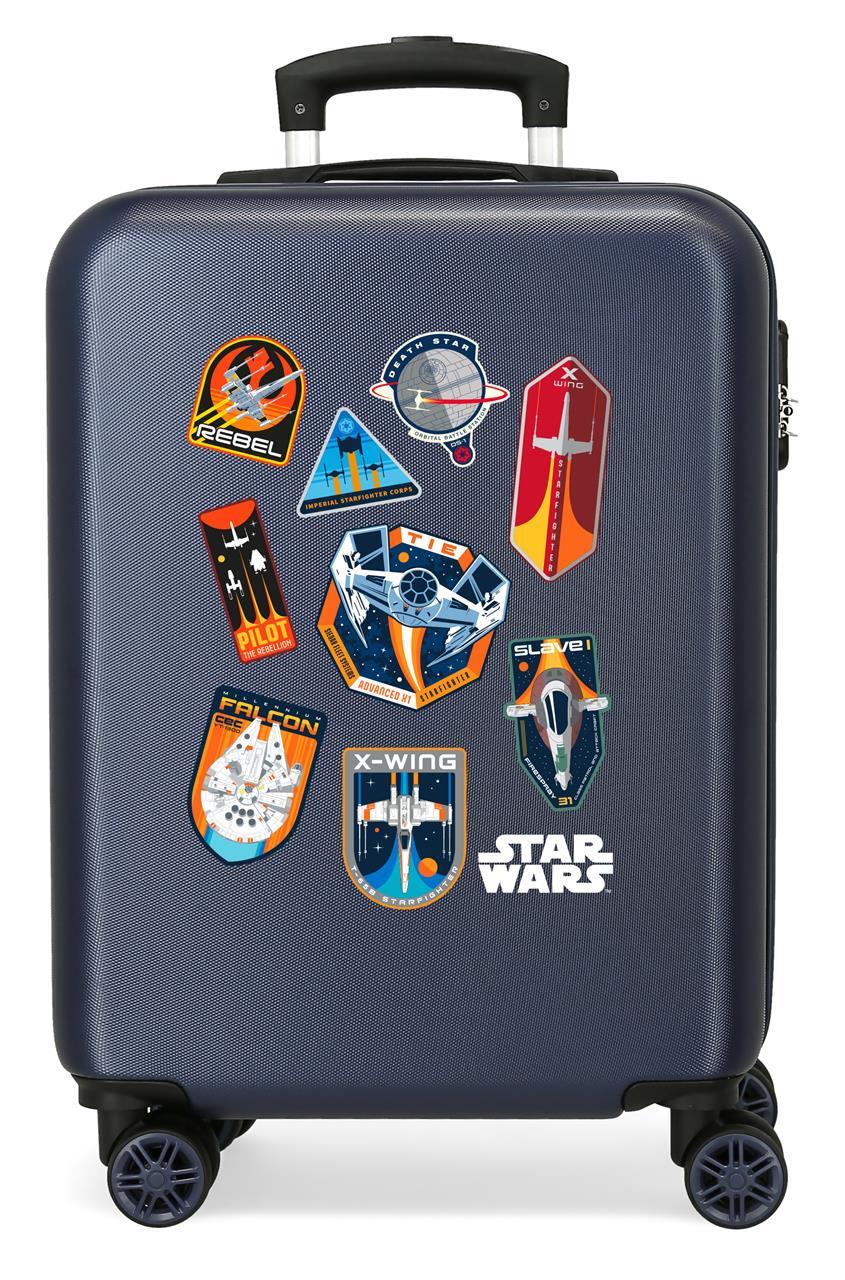3441724 TROLLEY ABS 55CM. 4R. STAR WARS BADGES SPACE MISSIONE