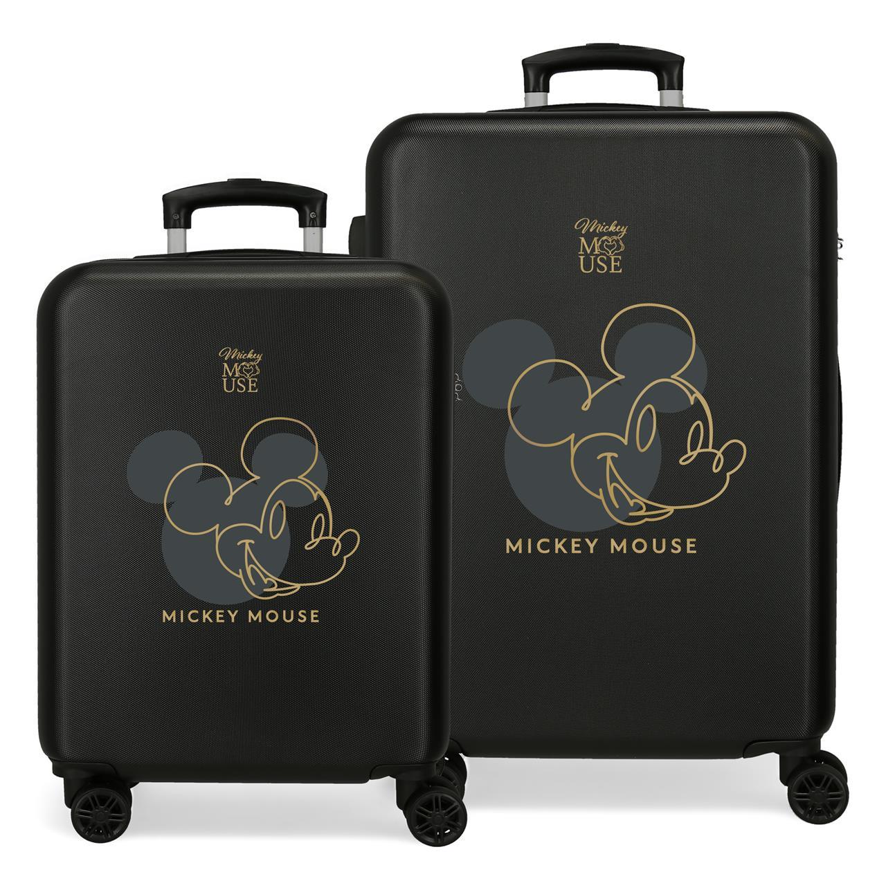 3471422 SET/2 TROLLEY ABS 55-65CM. 4r. MICKEY OUTLINE SCHWARZ