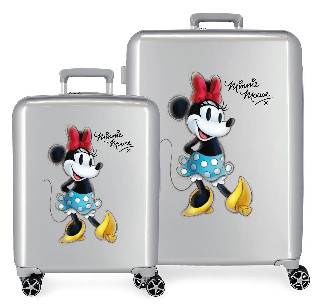 3649722 SET 2 / chariots ABS 55 / 70cm.4r. Joyeux MINNIE