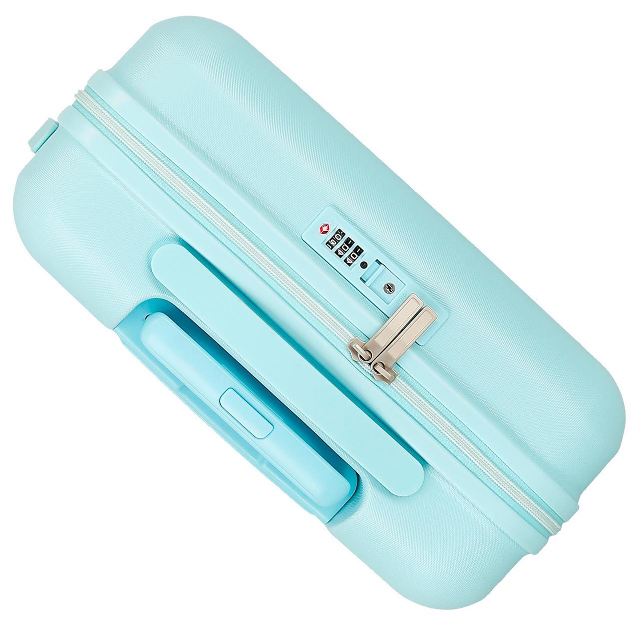 3739323 TROLLEY ABS 55CM.4R. MINNIE Turquoise Heart