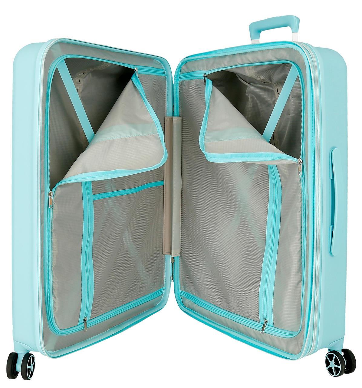 3739423 TROLLEY ABS 70cm.c/exp. 4r.MINNIE Turquoise Heart